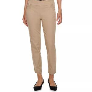 Croft & Barrow Perfectly Slimming Mid Rise Comfort Khaki Ankle Pants Size 10 NWT